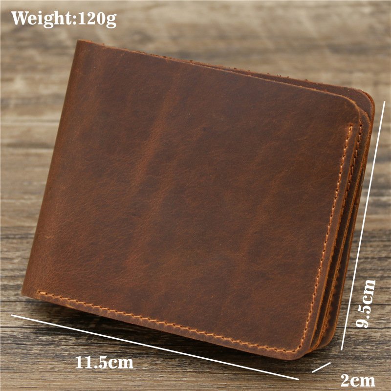 Genuine Leather Minimalist Bi-Fold Wallet with Coin Pocket - Premium Quality and Timeless Design