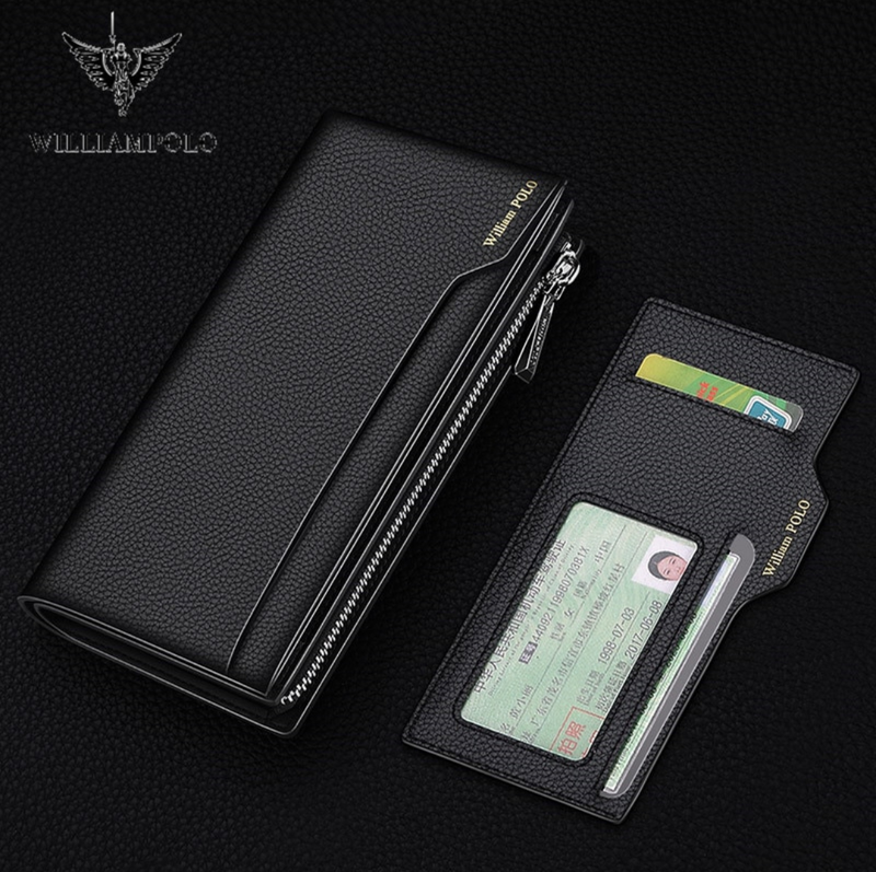 Genuine Leather Wallet for Men, Fashion Leather Phone Credit Card Clutch Bag for Men, Detachable Luxury Card Holder Portable